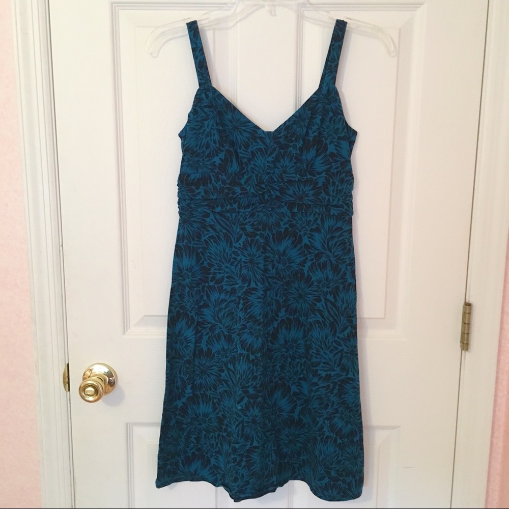 Black and Aqua Patterned Dress